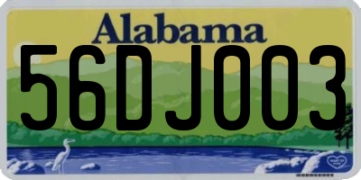 AL license plate 56DJ003