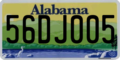 AL license plate 56DJ005