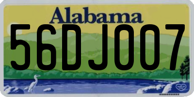 AL license plate 56DJ007
