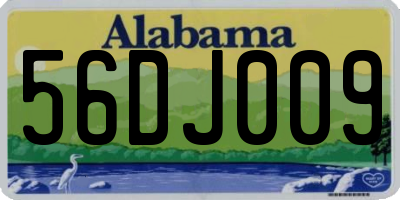 AL license plate 56DJ009