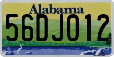 AL license plate 56DJ012