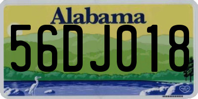 AL license plate 56DJ018