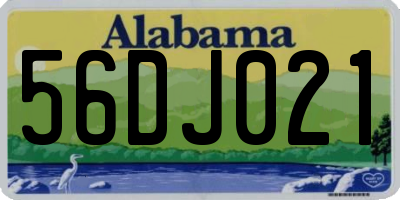 AL license plate 56DJ021