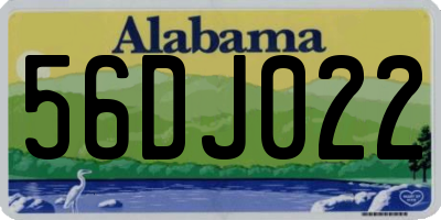 AL license plate 56DJ022