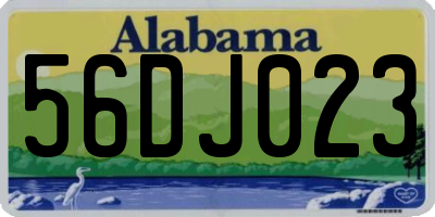 AL license plate 56DJ023