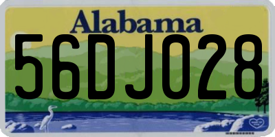 AL license plate 56DJ028