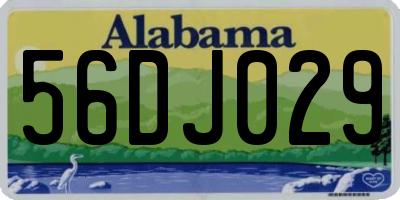 AL license plate 56DJ029