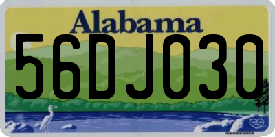 AL license plate 56DJ030