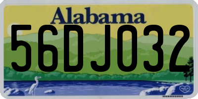 AL license plate 56DJ032