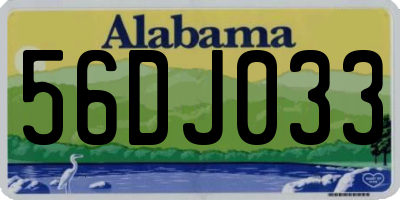 AL license plate 56DJ033