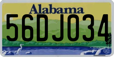 AL license plate 56DJ034