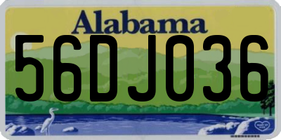 AL license plate 56DJ036