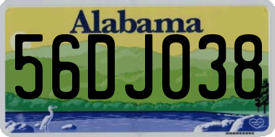 AL license plate 56DJ038