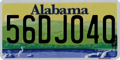AL license plate 56DJ040