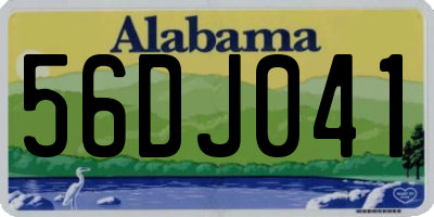 AL license plate 56DJ041
