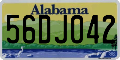 AL license plate 56DJ042