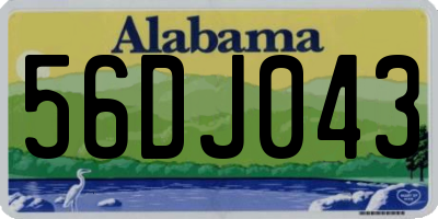 AL license plate 56DJ043