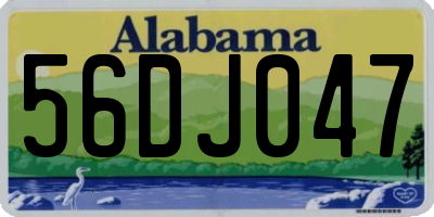 AL license plate 56DJ047
