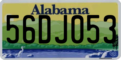 AL license plate 56DJ053