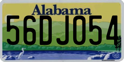 AL license plate 56DJ054