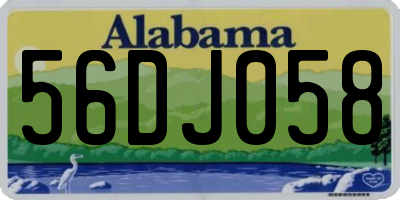 AL license plate 56DJ058