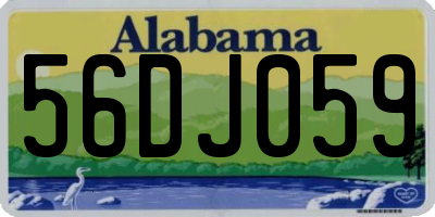 AL license plate 56DJ059