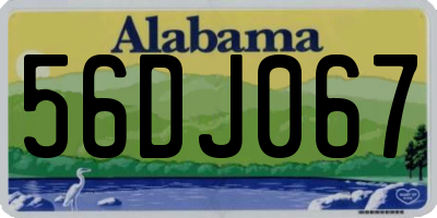AL license plate 56DJ067