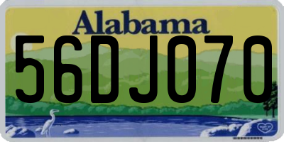 AL license plate 56DJ070