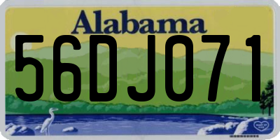 AL license plate 56DJ071