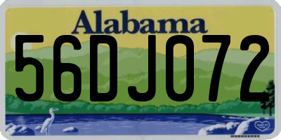 AL license plate 56DJ072
