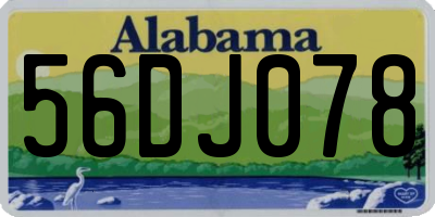 AL license plate 56DJ078