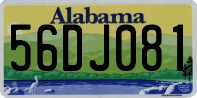 AL license plate 56DJ081
