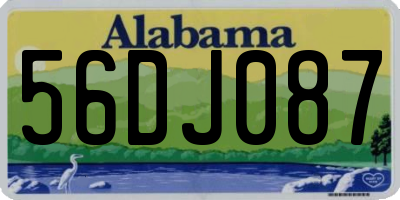 AL license plate 56DJ087