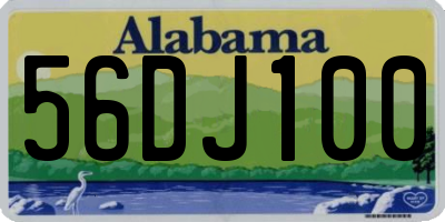 AL license plate 56DJ100