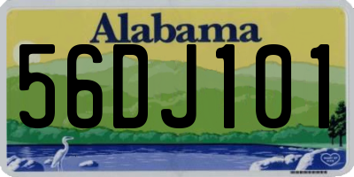AL license plate 56DJ101