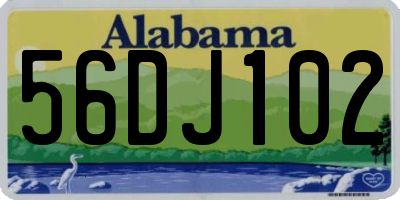 AL license plate 56DJ102