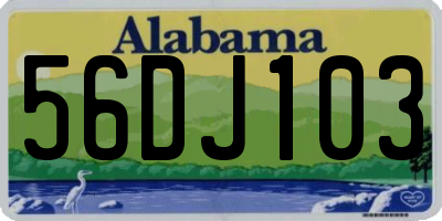 AL license plate 56DJ103