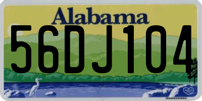 AL license plate 56DJ104