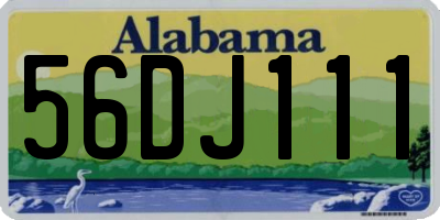 AL license plate 56DJ111