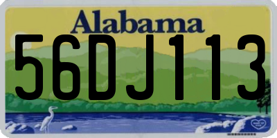 AL license plate 56DJ113