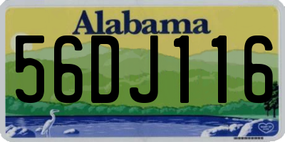 AL license plate 56DJ116