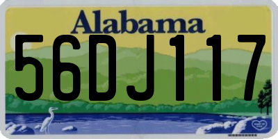 AL license plate 56DJ117
