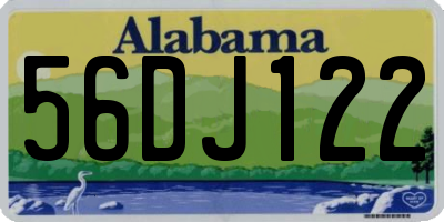 AL license plate 56DJ122