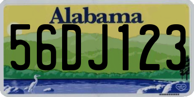 AL license plate 56DJ123