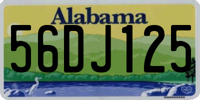 AL license plate 56DJ125