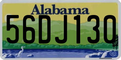 AL license plate 56DJ130