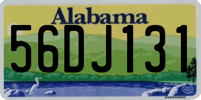 AL license plate 56DJ131