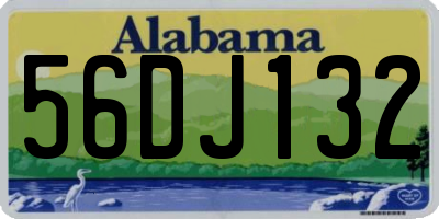 AL license plate 56DJ132