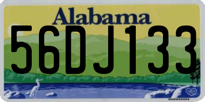 AL license plate 56DJ133