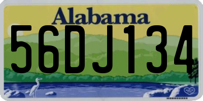 AL license plate 56DJ134